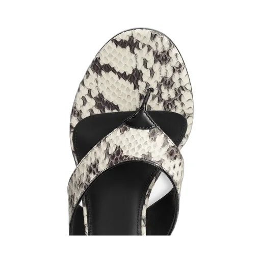 AlaÏA Infradito Embossed Heeled Sandals
