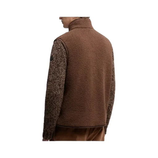 Moncler Logo Patch Zip-Up Teddy Gilet