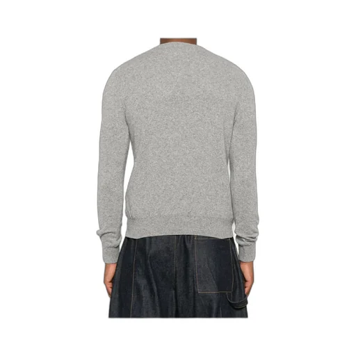 Comme Des Garons Play Logo Patch Crewneck Cardigan