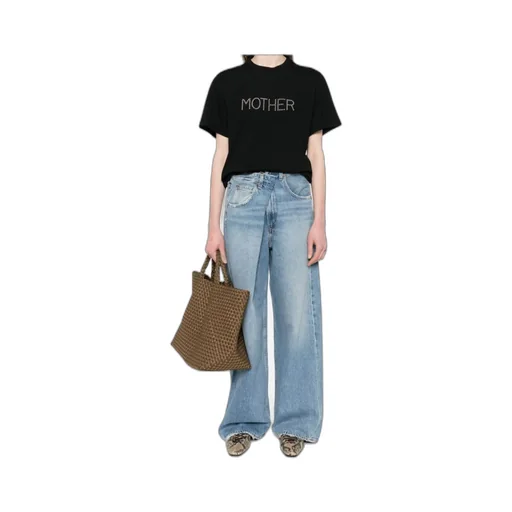 Pleated Detail Denim Trousers