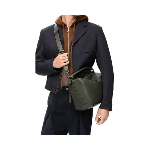 Large Puzzle Leather Shoulder Bag