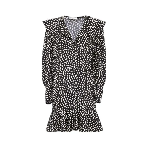 Chloé Dotted Long-Sleeve Mini Dress