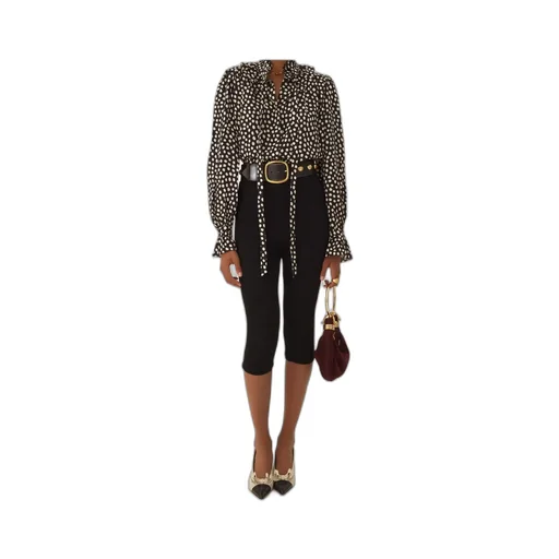 Chloé Polka-Dot Long-Sleeve Shirt