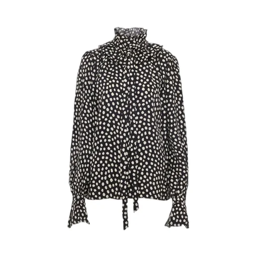 Chloé Polka-Dot Long-Sleeve Shirt