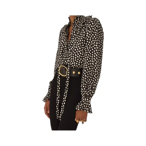 Chloé Polka-Dot Long-Sleeve Shirt