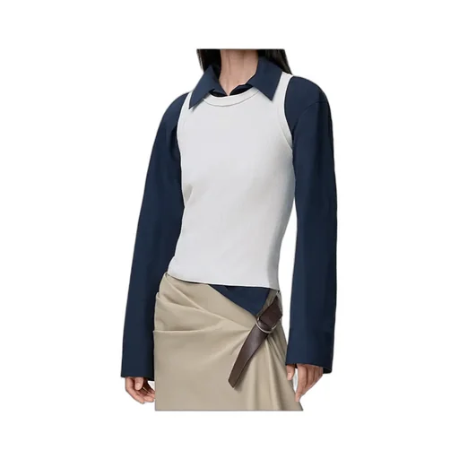 Loewe Anagram Embroidered Ribbed Top
