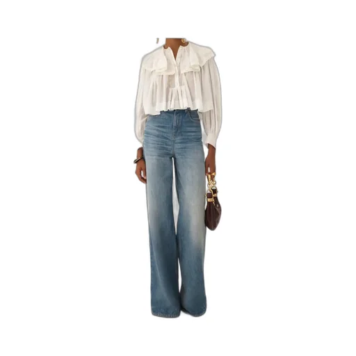 Chloé High-Waisted Wide-Leg Jeans