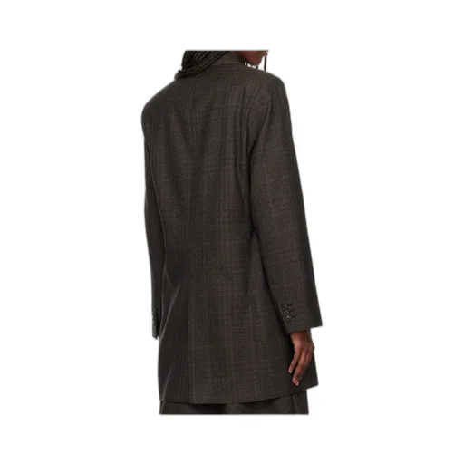 Queens Check-Pattern Blazer