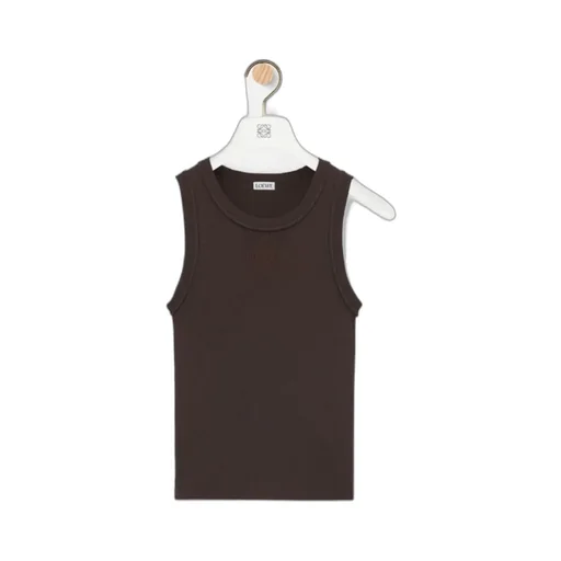 Loewe Anagram Embroidered Ribbed Top