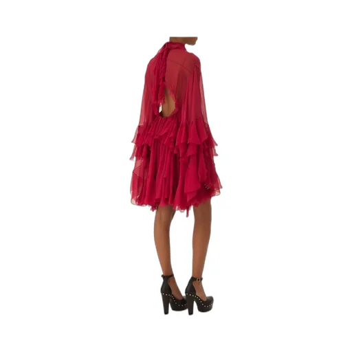 Chloé Sheer Detailed Ruffled Dress