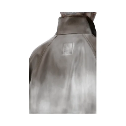 Loewe Leather High Neck Short Parka