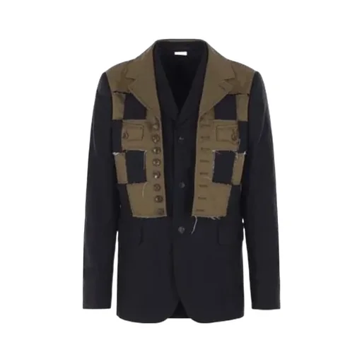 Comme Des Garons Homme Plus Panelled Buttoned Jacket
