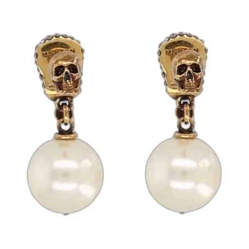 Alexander Mcqueen Skull Embellished Earrings