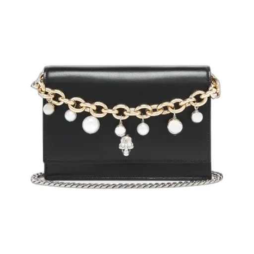 Alexander Mcqueen Skull Embellished Chained Clutch Bag