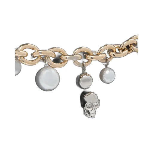 Alexander Mcqueen Skull Embellished Chained Clutch Bag