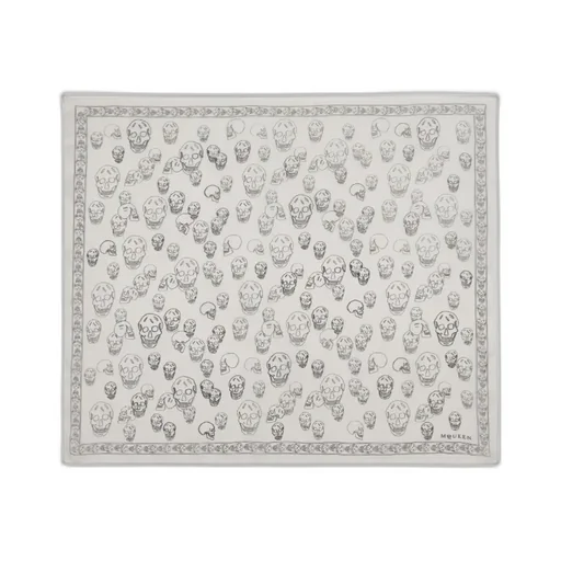 Alexander Mcqueen Hand-Painted Skull Scarf