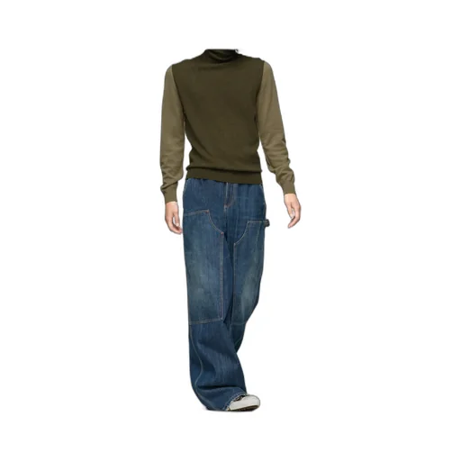 Maison Margiela Two-Toned Turtleneck Knitted Jumper