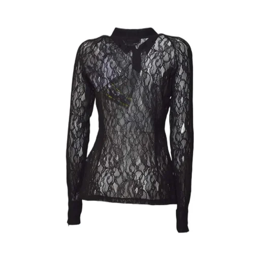 Msgm Floral Stretch Lace Zipped Shirt