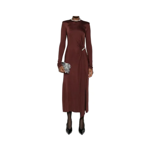David Koma Crystal Embellished Midi Dress