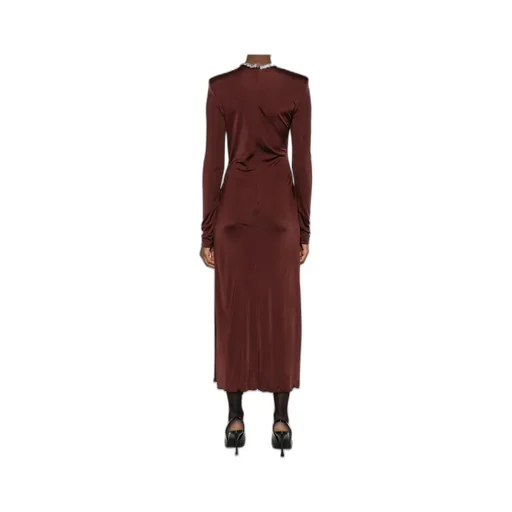 David Koma Crystal Embellished Midi Dress