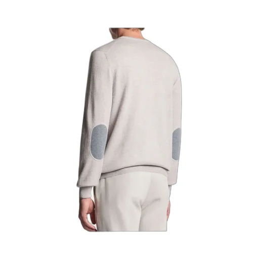 Fay Elbow-Patch Round Neck Knitwear