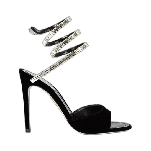 René Caovilla Spark Velvet Sandals