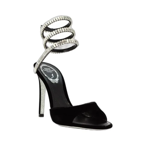 René Caovilla Spark Velvet Sandals