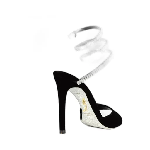 René Caovilla Spark Velvet Sandals