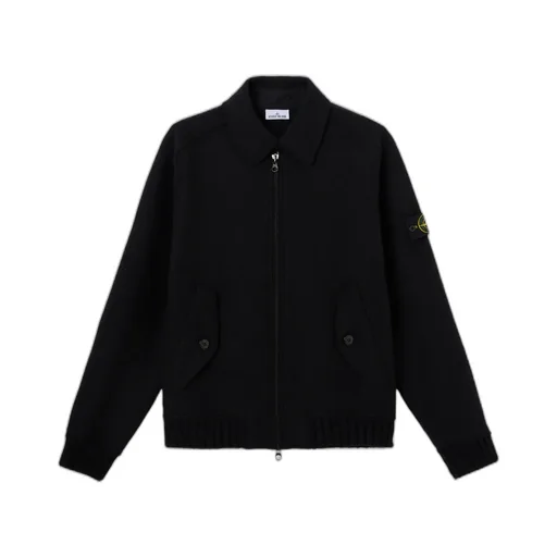 Stone Island Logo Patch Zip-Up Jacket