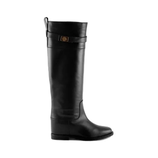 Round-Toe Knee-High Boots