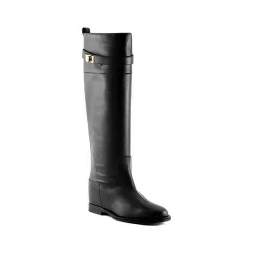 Round-Toe Knee-High Boots