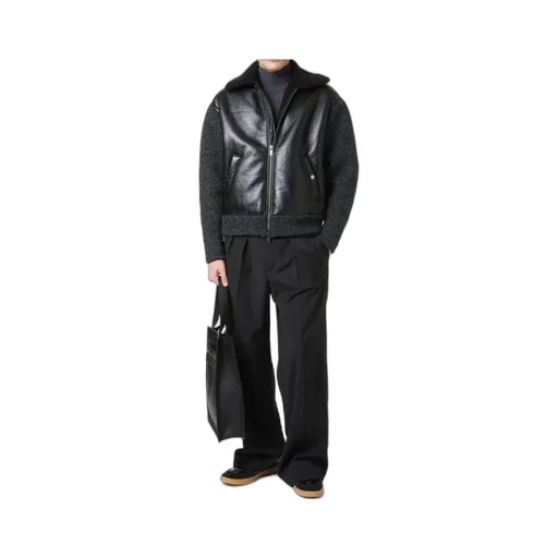 Leather-Like Zipper Casual Jacket