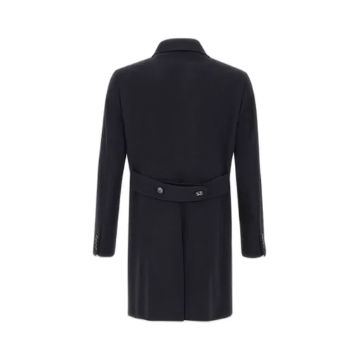 Barba Peak Lapel Wool Coat