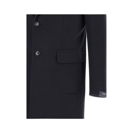Barba Peak Lapel Wool Coat