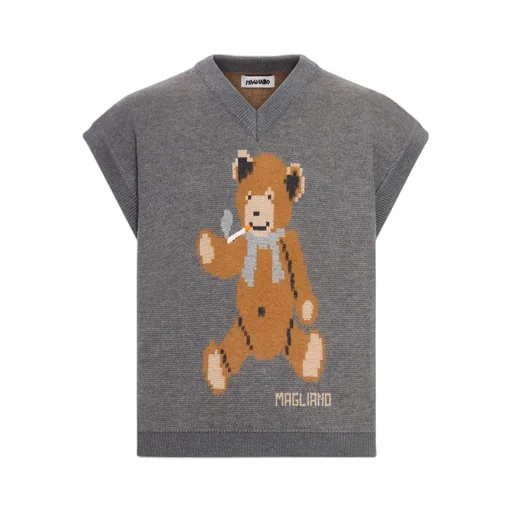 Intarsia-Motif Vest