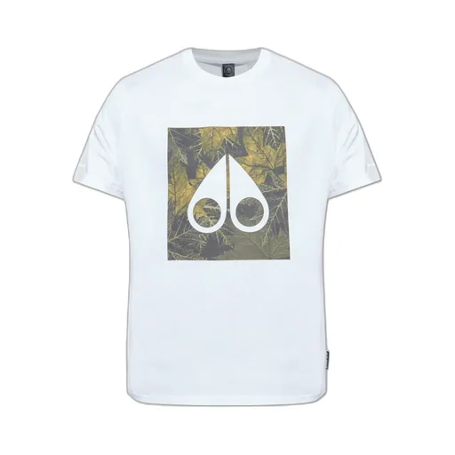 Leaf-Print Logo T-Shirt