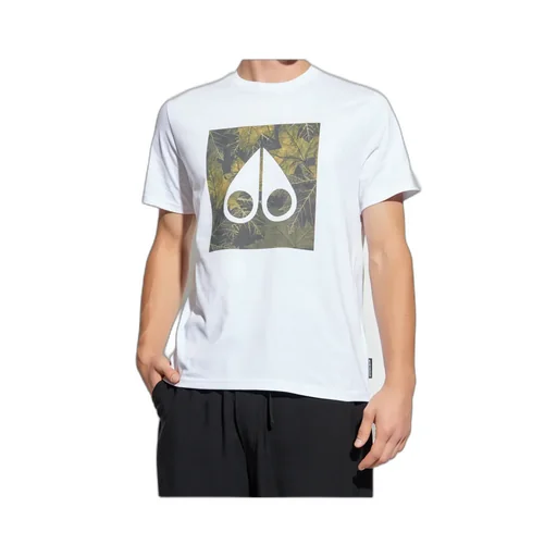 Leaf-Print Logo T-Shirt