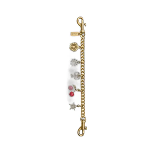 Crystal Motif Chain Bag Charm