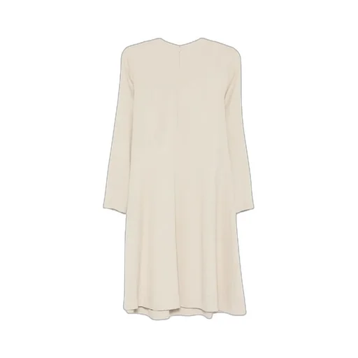 Crew Neck Zipper Dress