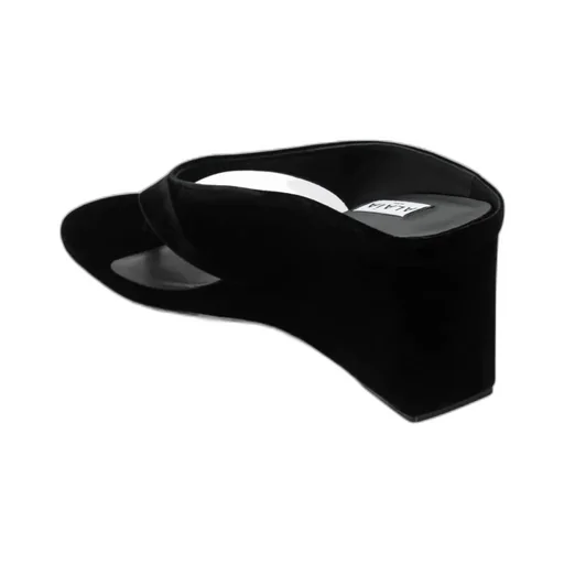 Alaa Cube Thong Velvet Mules