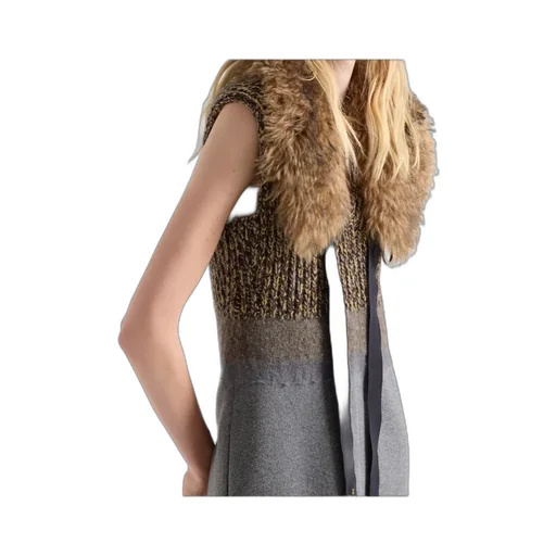 Shetland Wool And Cashmere V-Neck Dress
