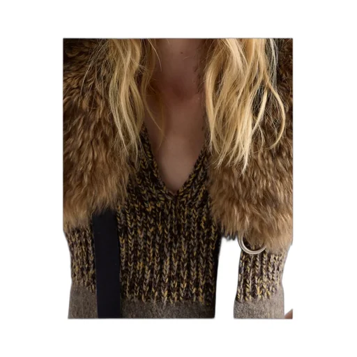 Shetland Wool And Cashmere V-Neck Dress