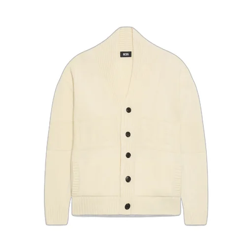 Gcds Logo Embossed V-Neck Cardigan