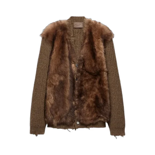Wool And Shearling Cardigan