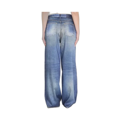 Golden Goose Deluxe Brand Wide-Leg Distressed Jeans