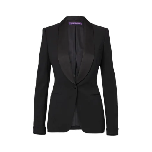 Shawl-Lapel Wool Blazer