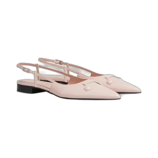 Pink Leather Trunkaroo Pointed Toe Slingback