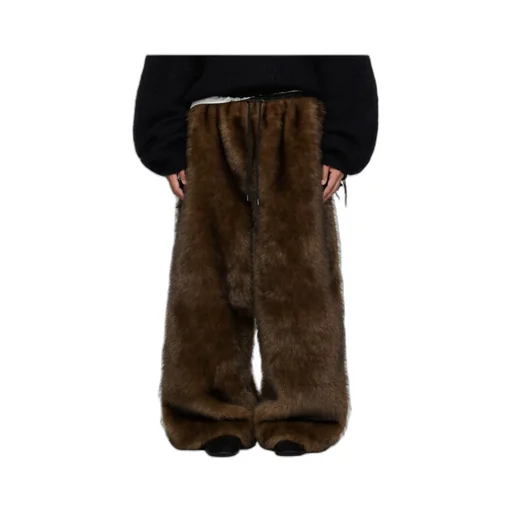 Yeti Wide-Cut Bontan Faux Fur Pants