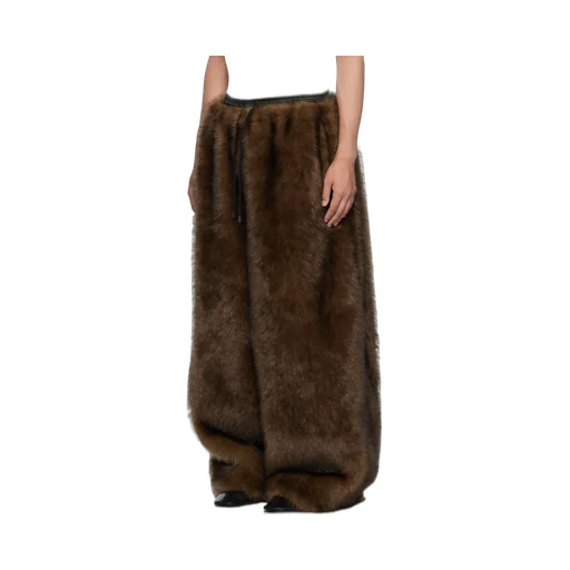 Yeti Wide-Cut Bontan Faux Fur Pants