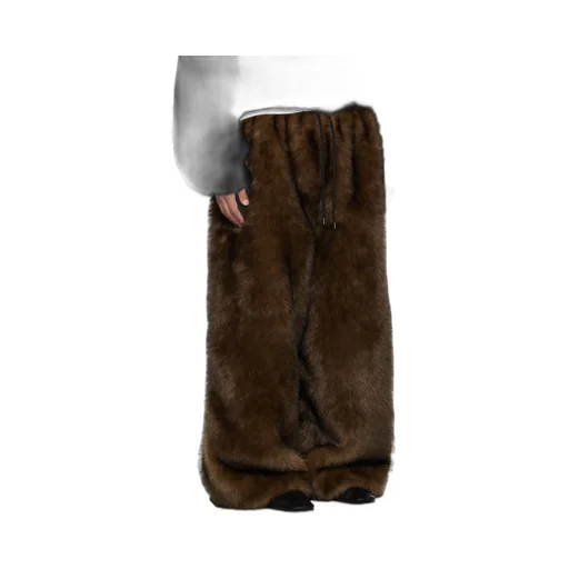 Yeti Wide-Cut Bontan Faux Fur Pants